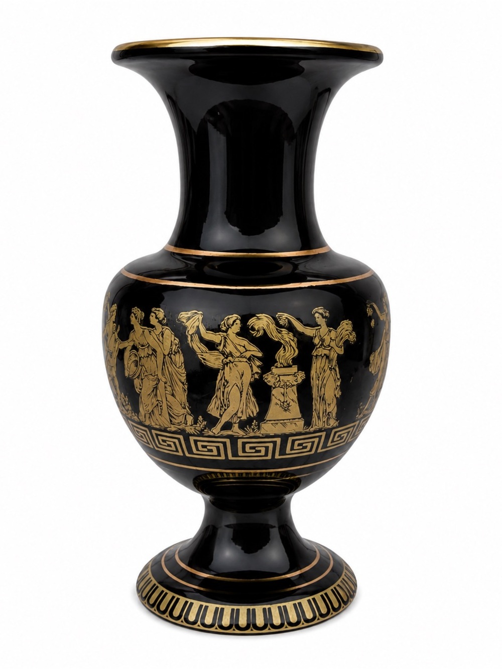 Grecian Vase Sc Handmade In Greece 24k Gold Filigree 7’ Tall Excellent Condition